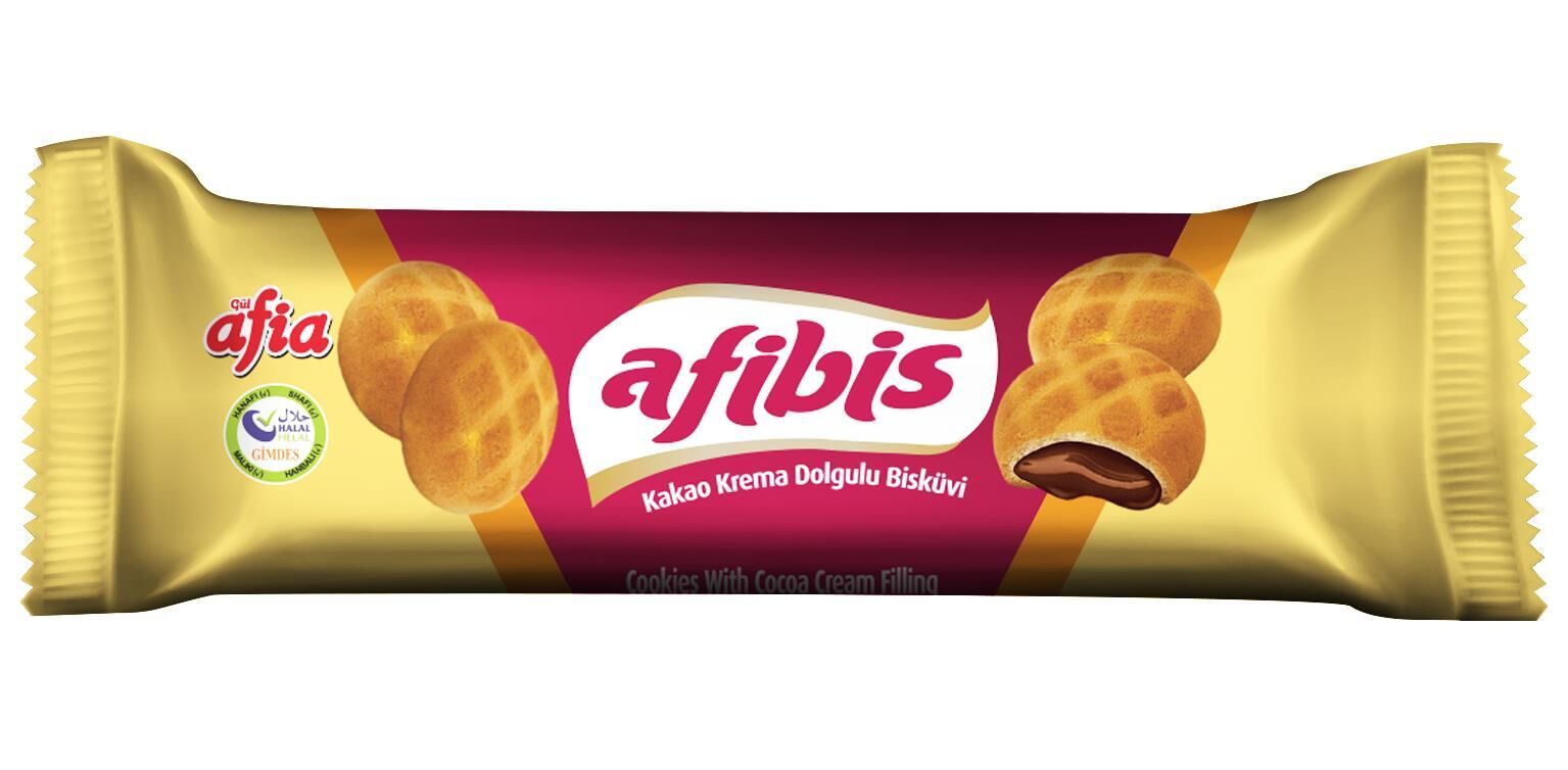 Afia Afibis Kakao Krema Dolgulu Bisküvi 75 Gr