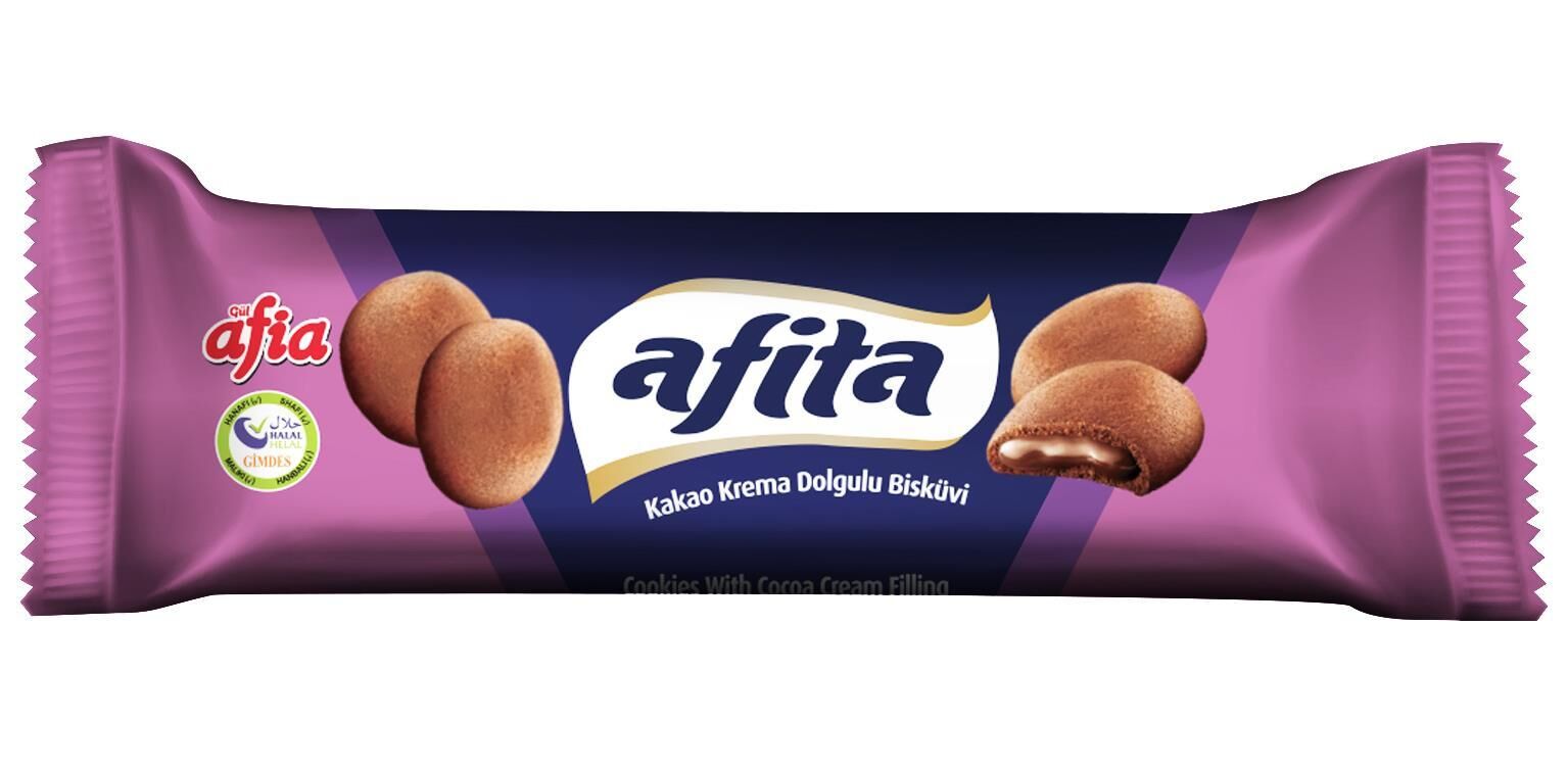 Afia Afita Kakao Krema Dolgulu Bisküvi 75 Gr