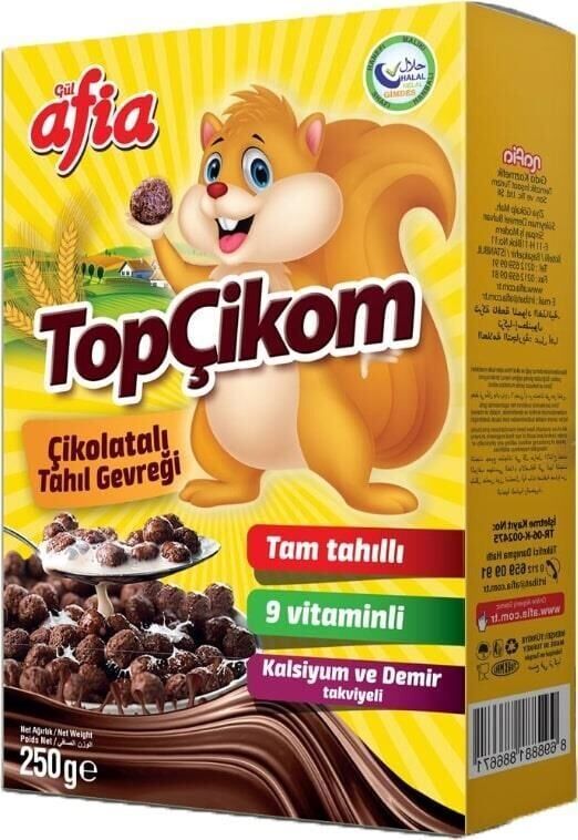 Afia Topçikom Çikolatalı Tahıl Gevreği 250 Gr