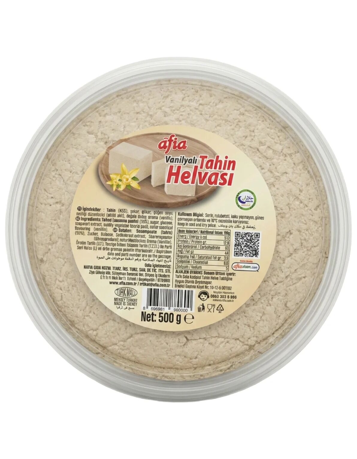 Afia Vanilyalı Tahin Helvası 500 Gr