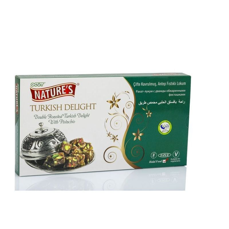 Öğüt Çifte Kavrulmuş Antep Fıstıklı Lokum 450gr
