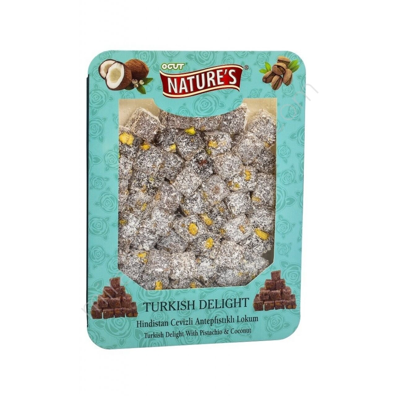 Öğüt Hindistan Cevizli Antep Fıstıklı Lokum 300gr