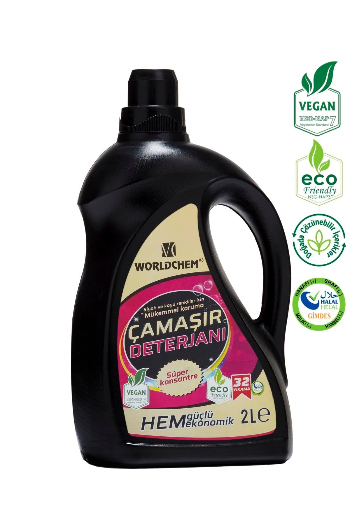 Worldchem Çamaşır Deterjanı Siyah ve Koyu Renkliler İçin 2lt