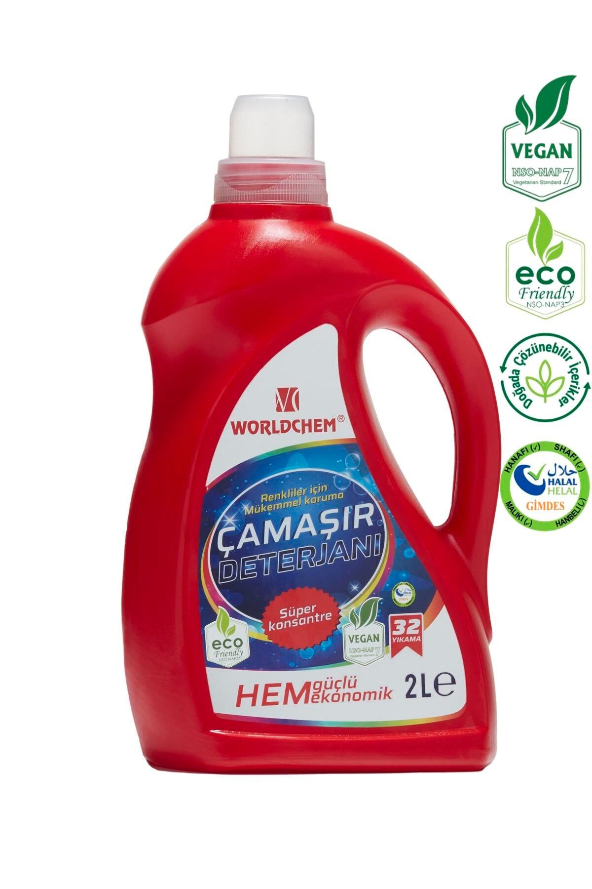 Worldchem Çamaşır Deterjanı Renkliler İçin 2lt