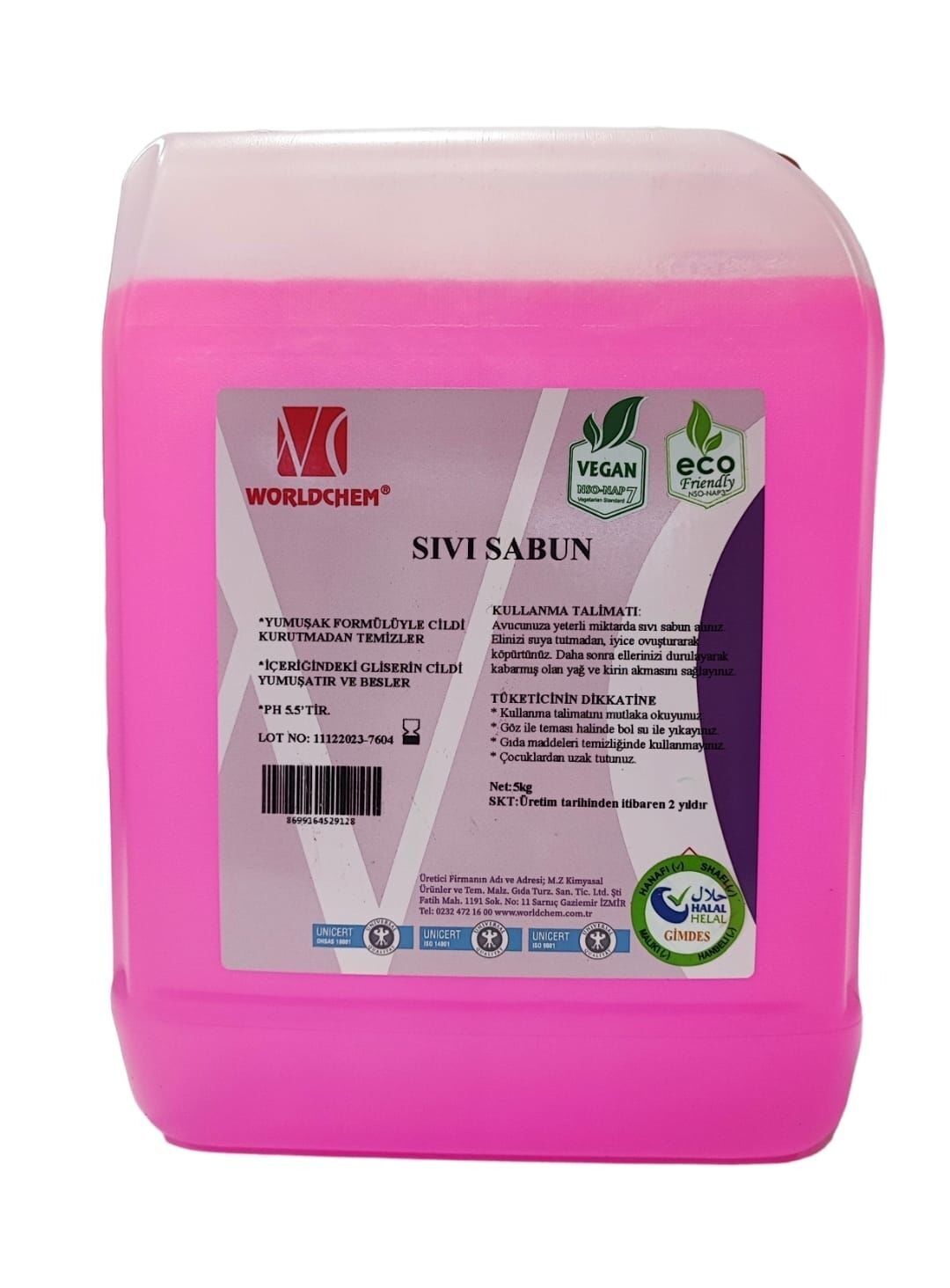 Worldchem Sıvı El Sabunu 5lt