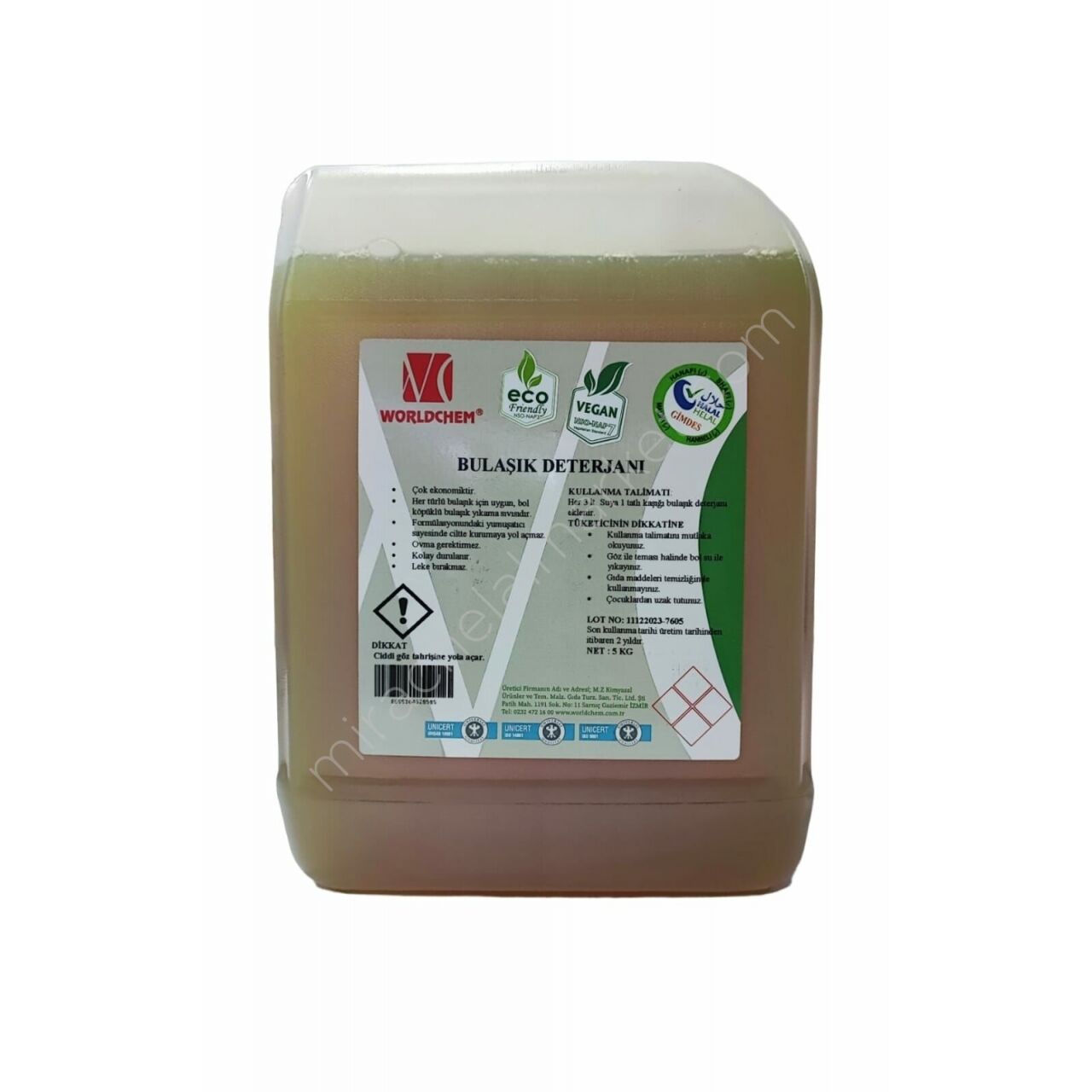 Worldchem Elde Bulaşık Deterjanı 5lt