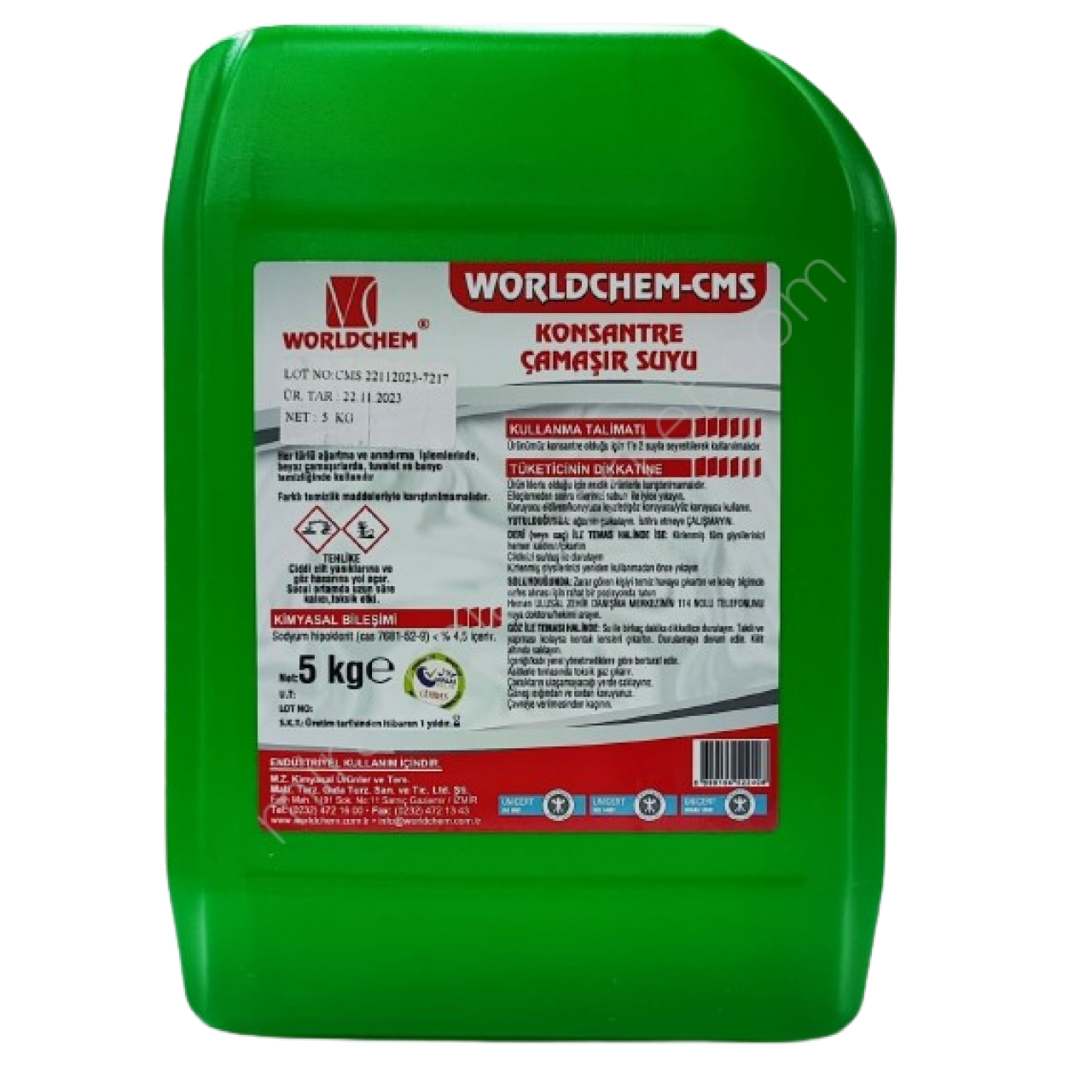 Worldchem Konsantre Çamaşır Suyu 5kg