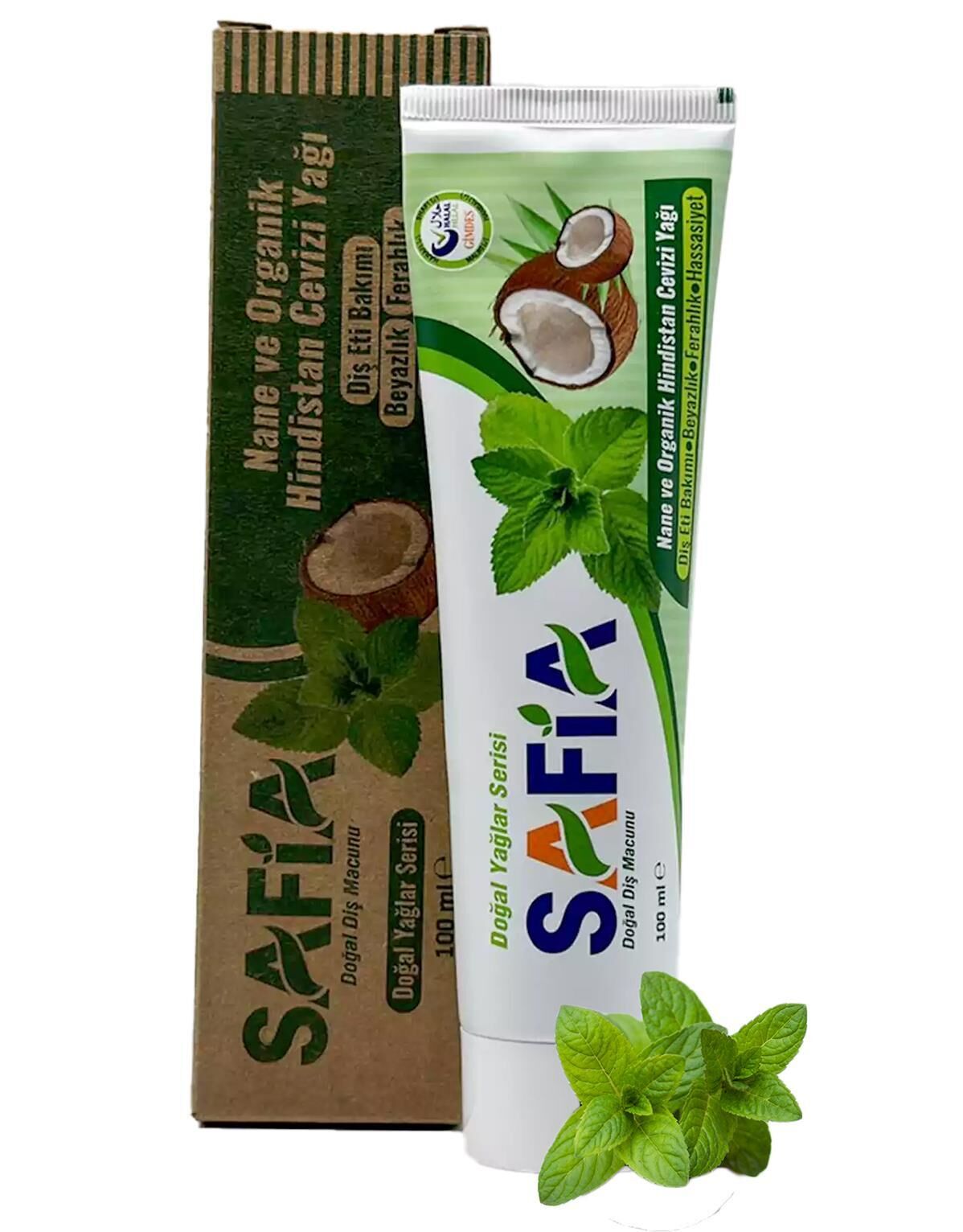 Safia Nane ve Hindistan Cevizli Organik Diş Macunu 100 Ml