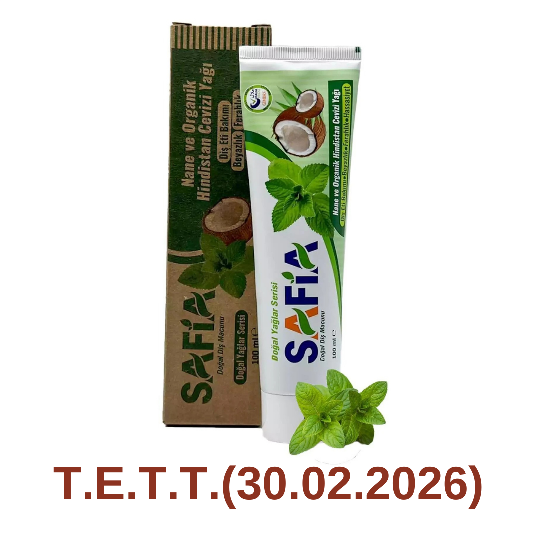 Safia Nane ve Hindistan Cevizli Organik Diş Macunu 100 Ml