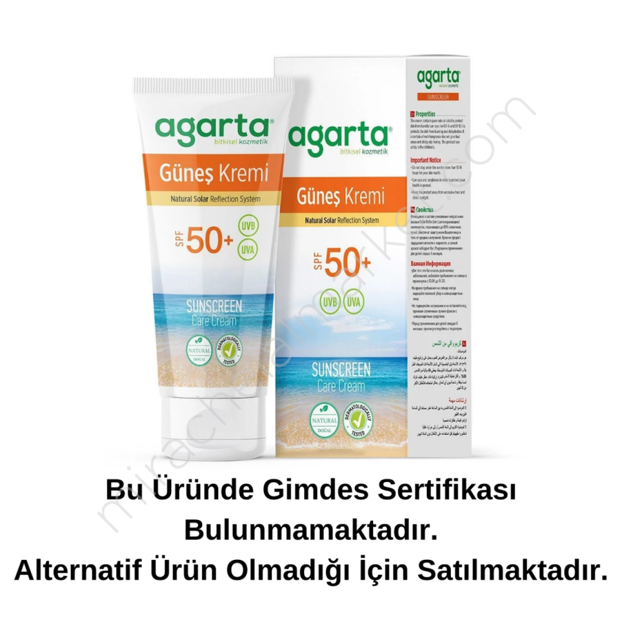 Agarta Güneş Kremi SPF 50+ 100 Ml Yetişkin