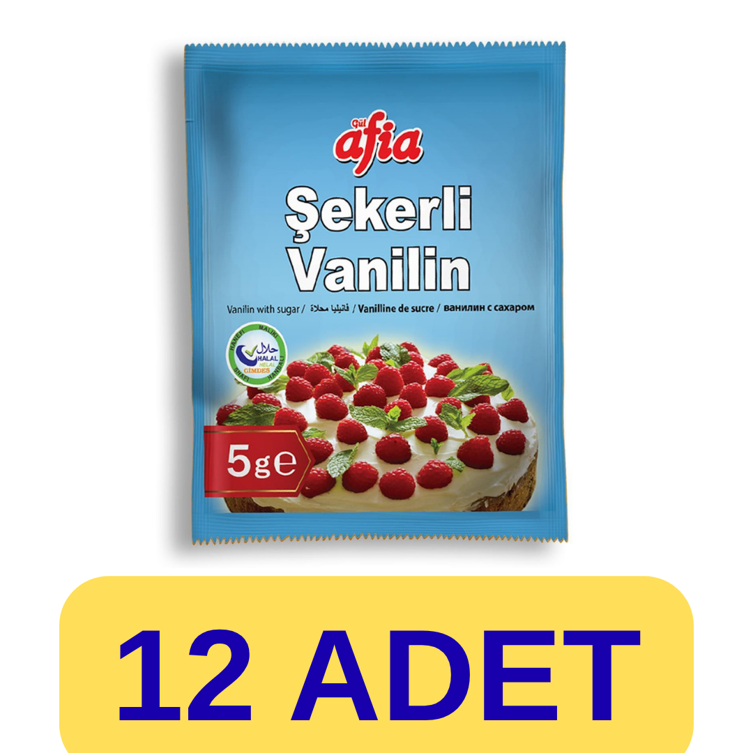 Afia Şekerli Vanilin (5gr*10lu 12 Paket)