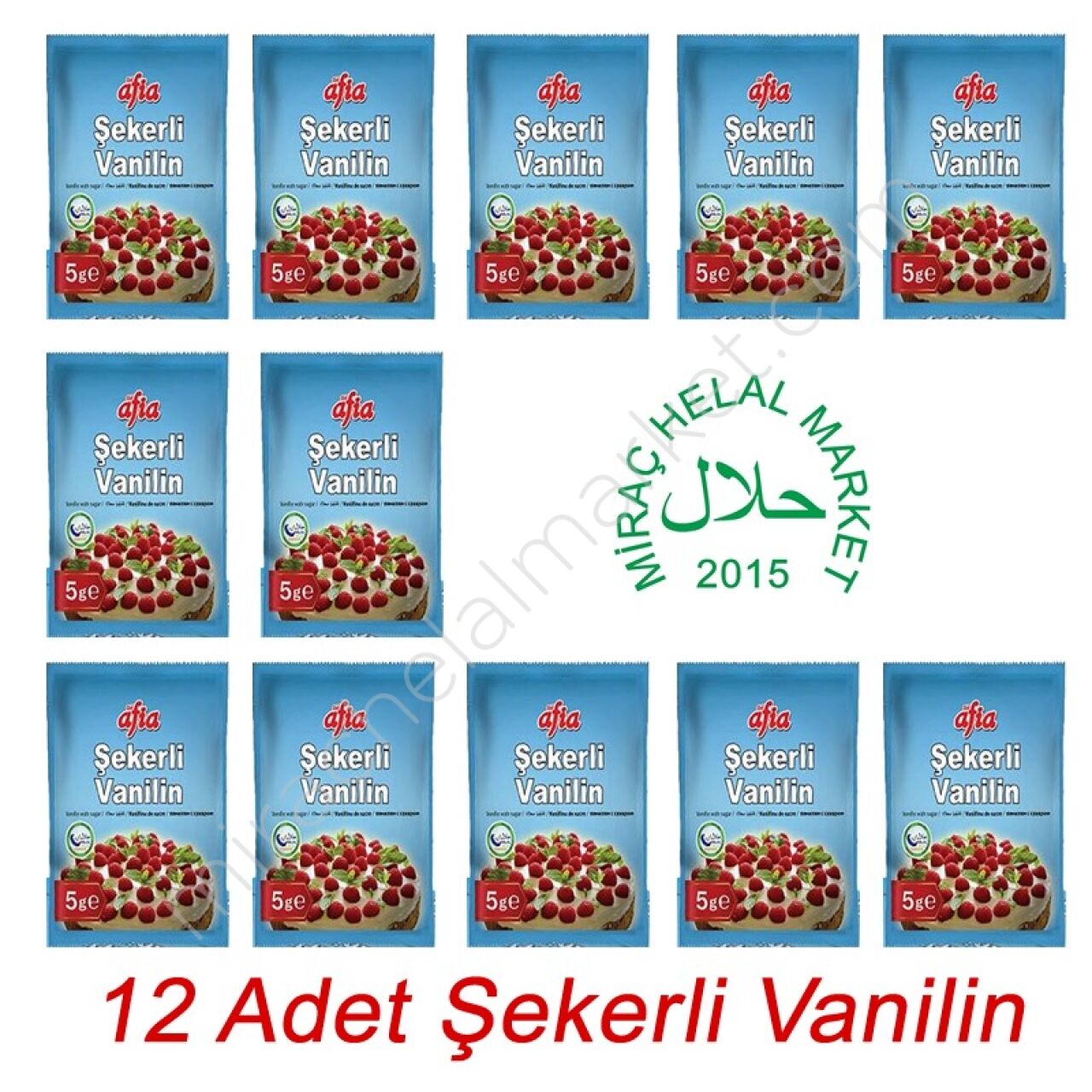 Afia Şekerli Vanilin (5gr*10lu 12 Paket)