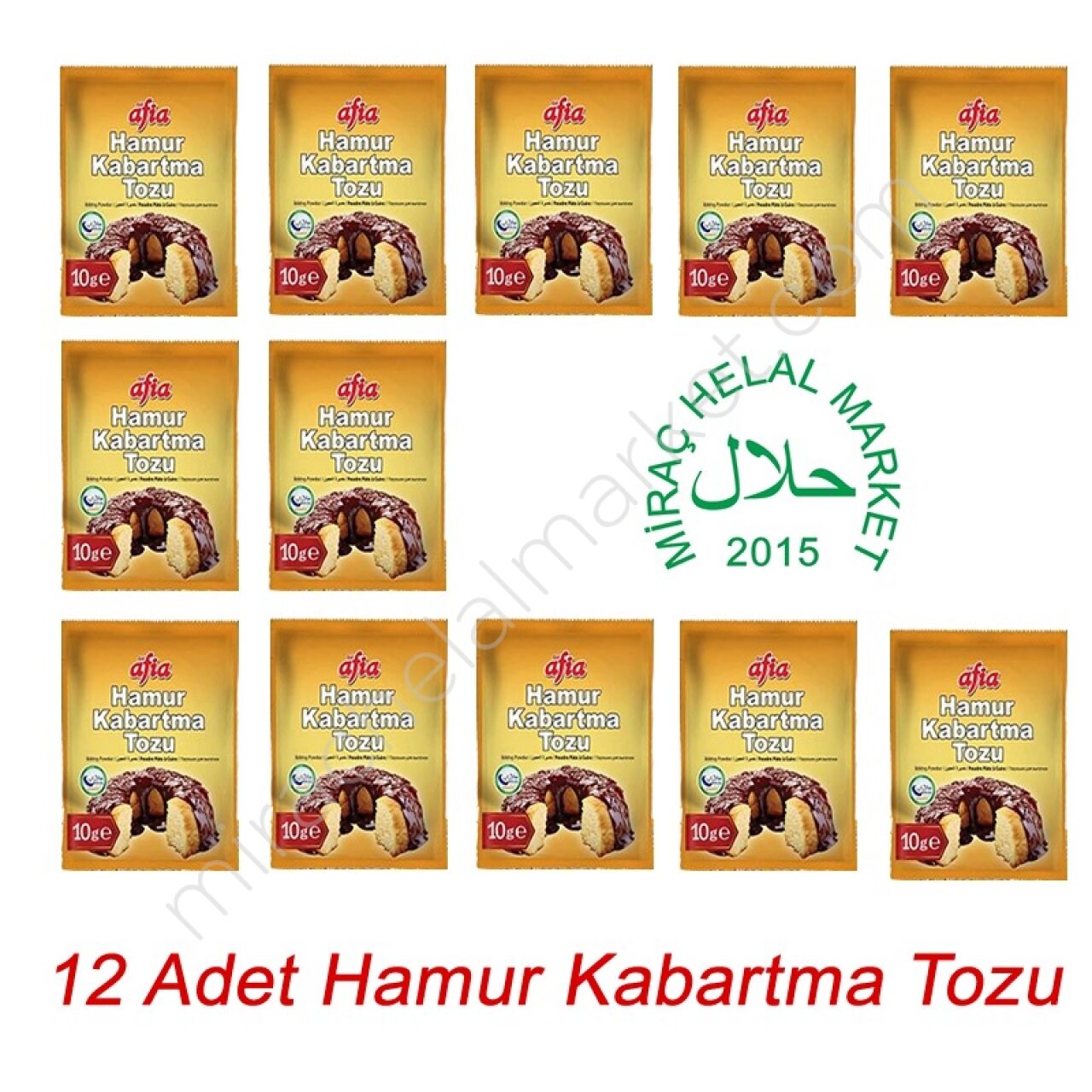 Afia Hamur Kabartma Tozu (10gr*10lu 12 Paket)