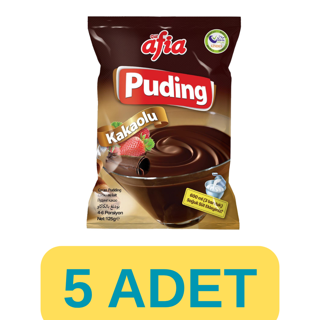 Afia Kakaolu Puding 125 gr * 5 Adet