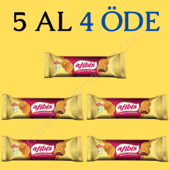 Afibis Kakao Krema Dolgulu Bisküvi (75gr*5 Adet)