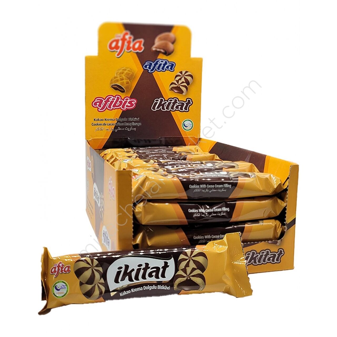 İkitat Kakao Krema Dolgulu Bisküvi 24x75 Gr