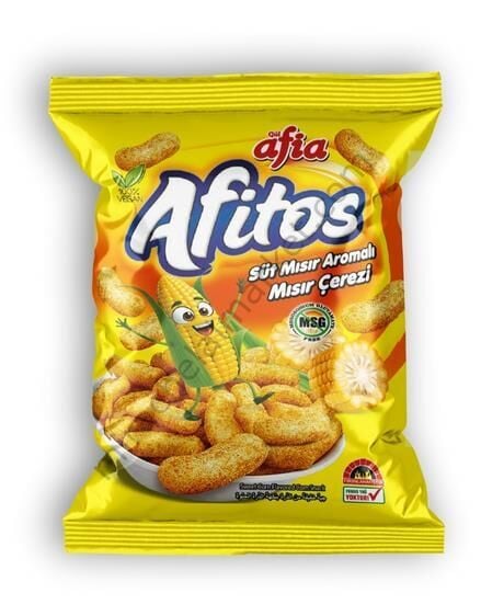 Afia Afitos Süt Mısır Aromalı Mısır Çerezi 50 Gr