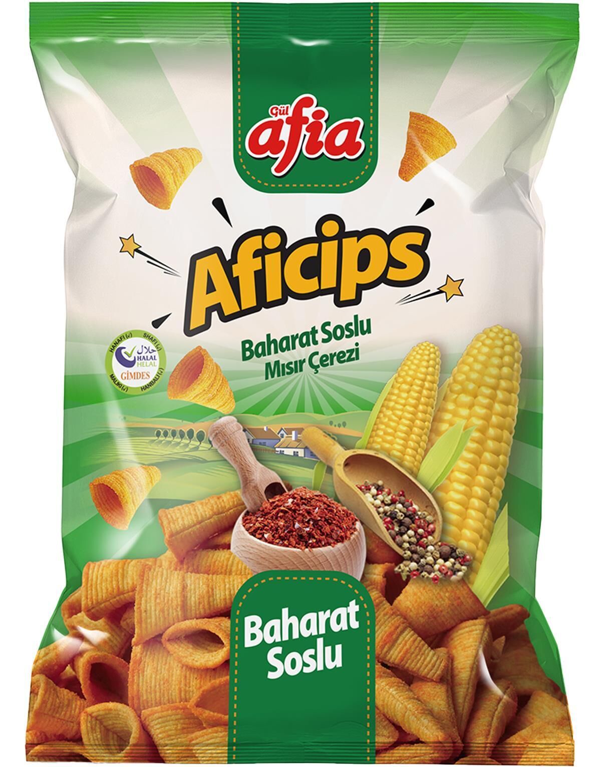 Afia Aficips Baharatlı Mısır Cips 50 Gr
