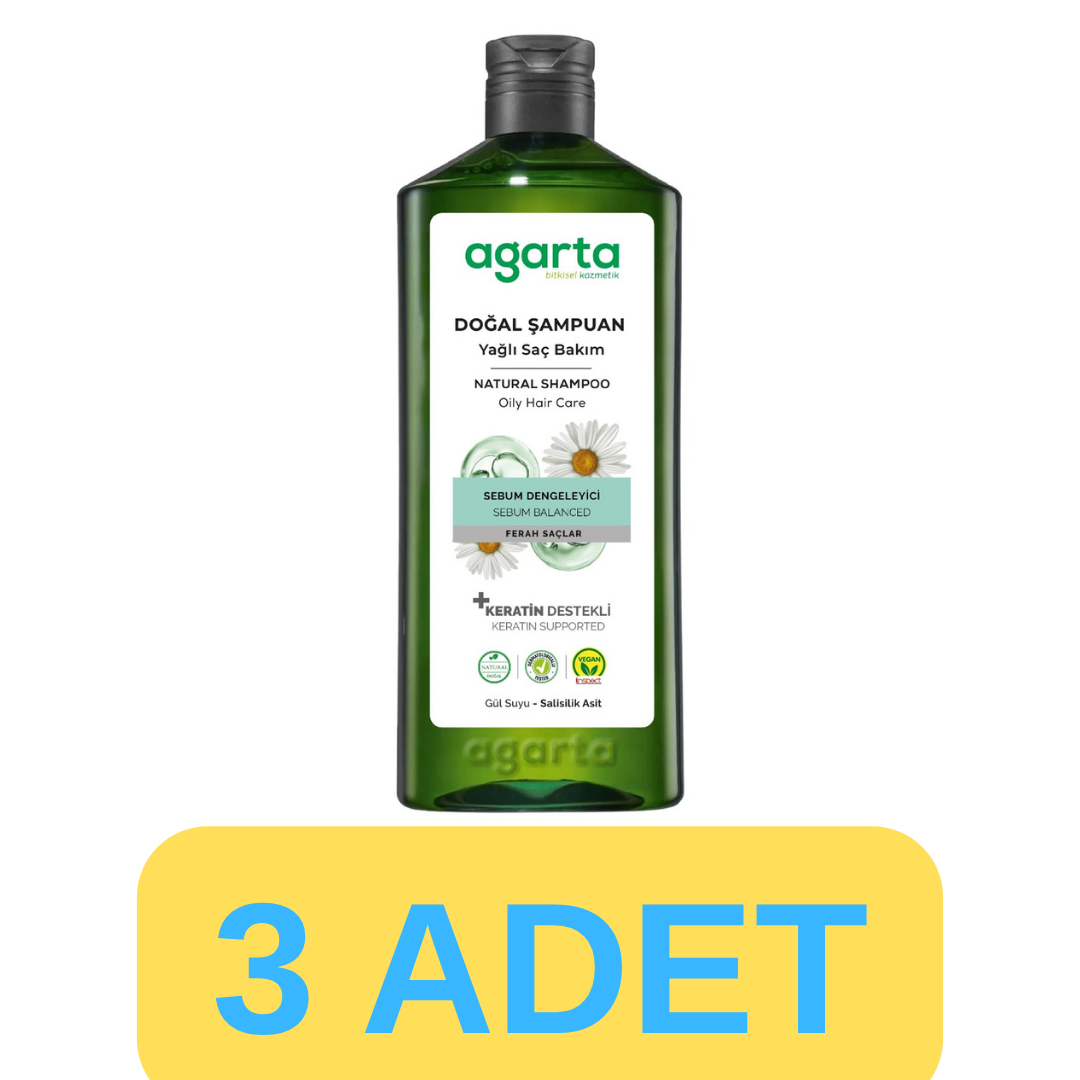 Agarta Yağlı Saç Bakım Şampuanı 3x400ml