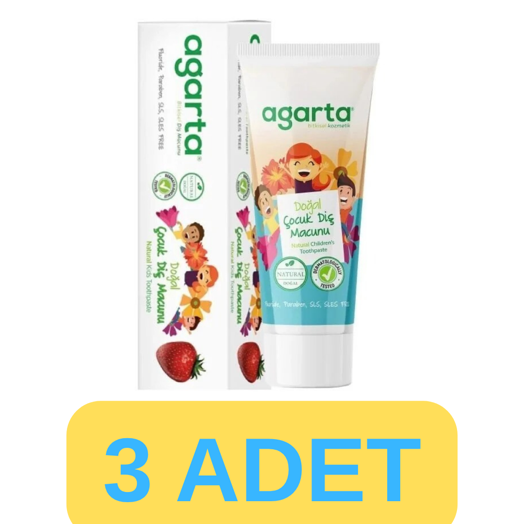 Agarta Doğal Çocuk Diş Macunu 3x75ml