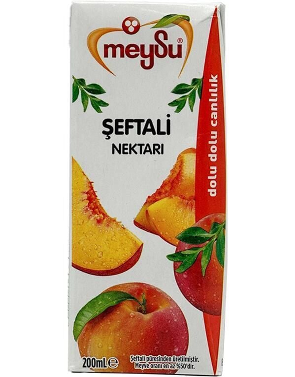 Meysu Şeftali Nektar Meyve Suyu 200 Ml