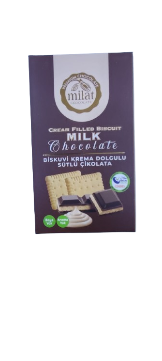 Milat Bisküvi Krema Dolgulu Sütlü Çikolata 60 Gr