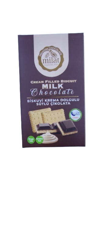 Milat Bisküvi Krema Dolgulu Sütlü Çikolata 60 Gr