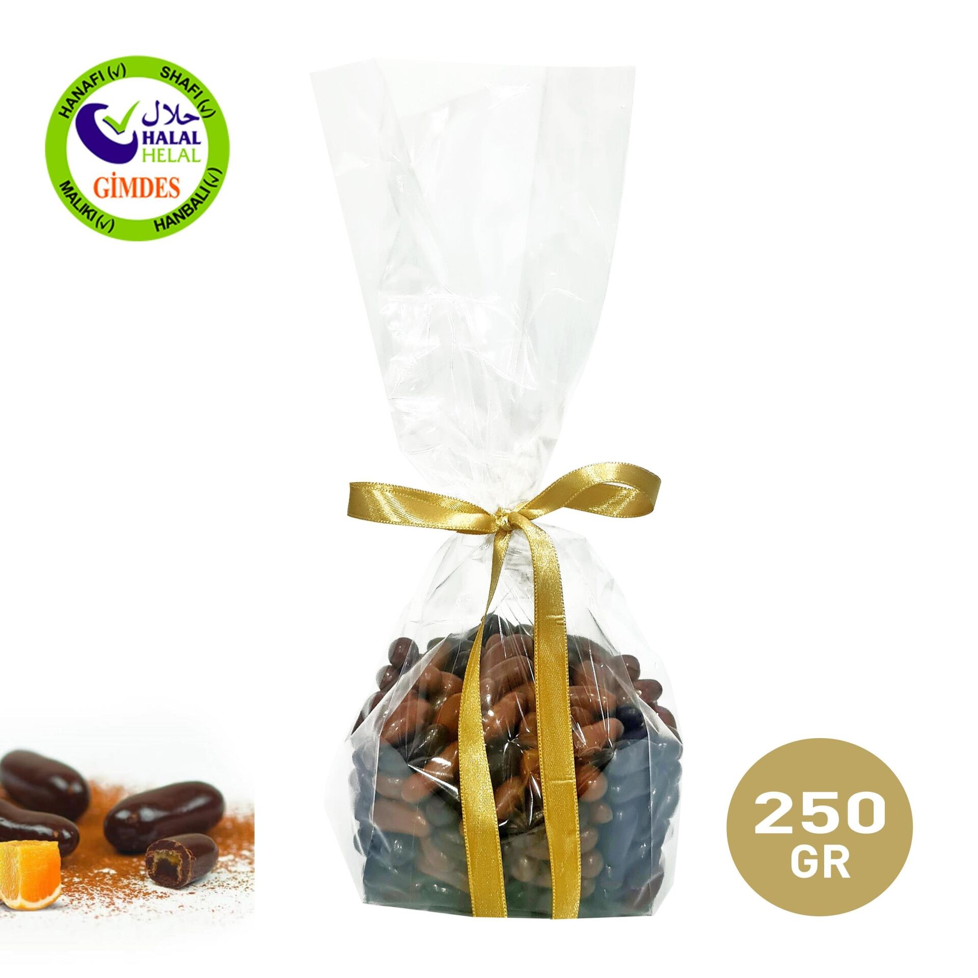 Milat Sütlü, Bitter Mix Çikolata Kaplı Portakal Draje (Dökme) 250 gr