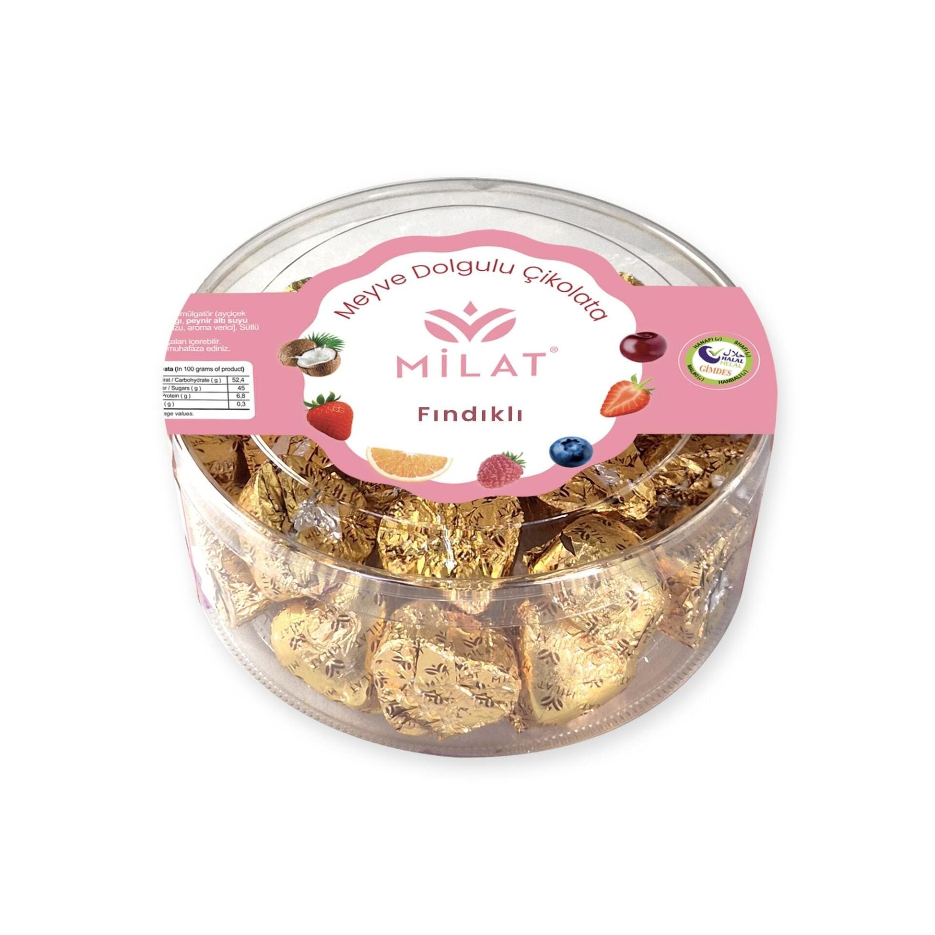 Milat Fındık Dolgulu Sütlü Kalp Çikolata 300 gr