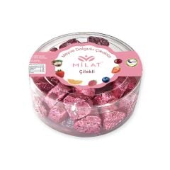 Milat Çilek Dolgulu Sütlü Kalp Çikolata 300 gr