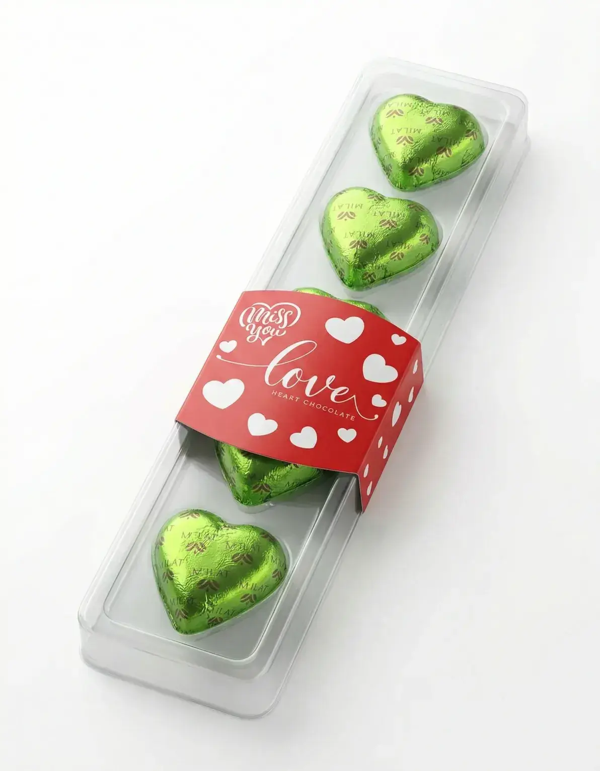 Milat Antep Fıstık Dolgulu Kalp Çikolata 60 gr