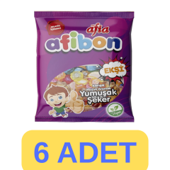 Afia Afibon Ekşi Karışık Meyveli Yumuşak Şeker (6x80gr)