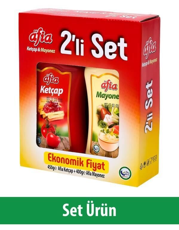 Afia Ketçap 450 Gr ve Mayonez 400 Gr Seti