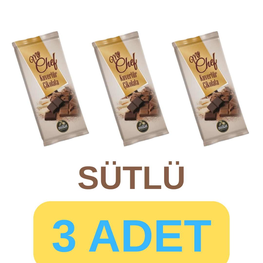 Milat MyChef Sütlü Kuvertür Çikolata 3X200gr
