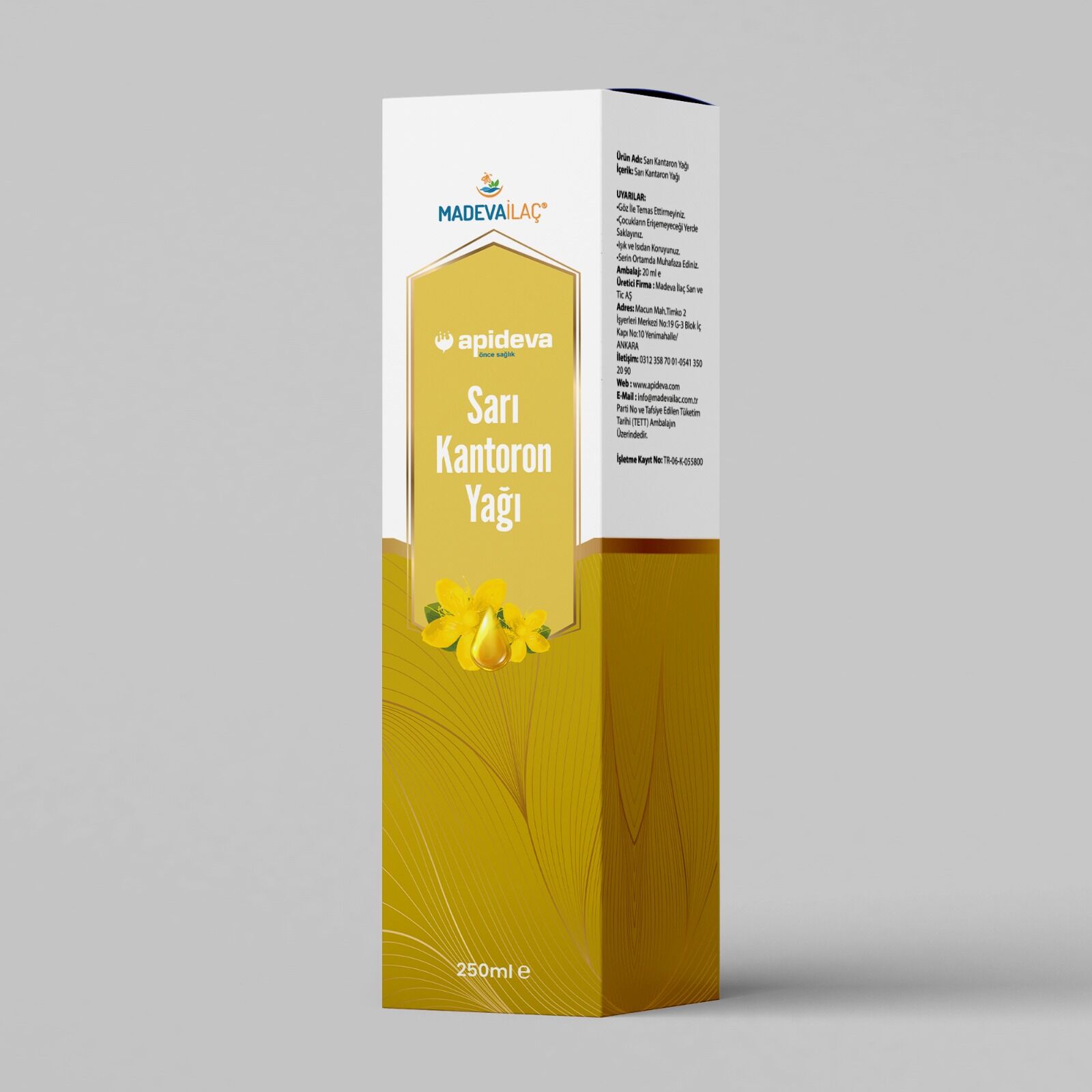 Apideva Sarı Kantaron Yağı 250ml