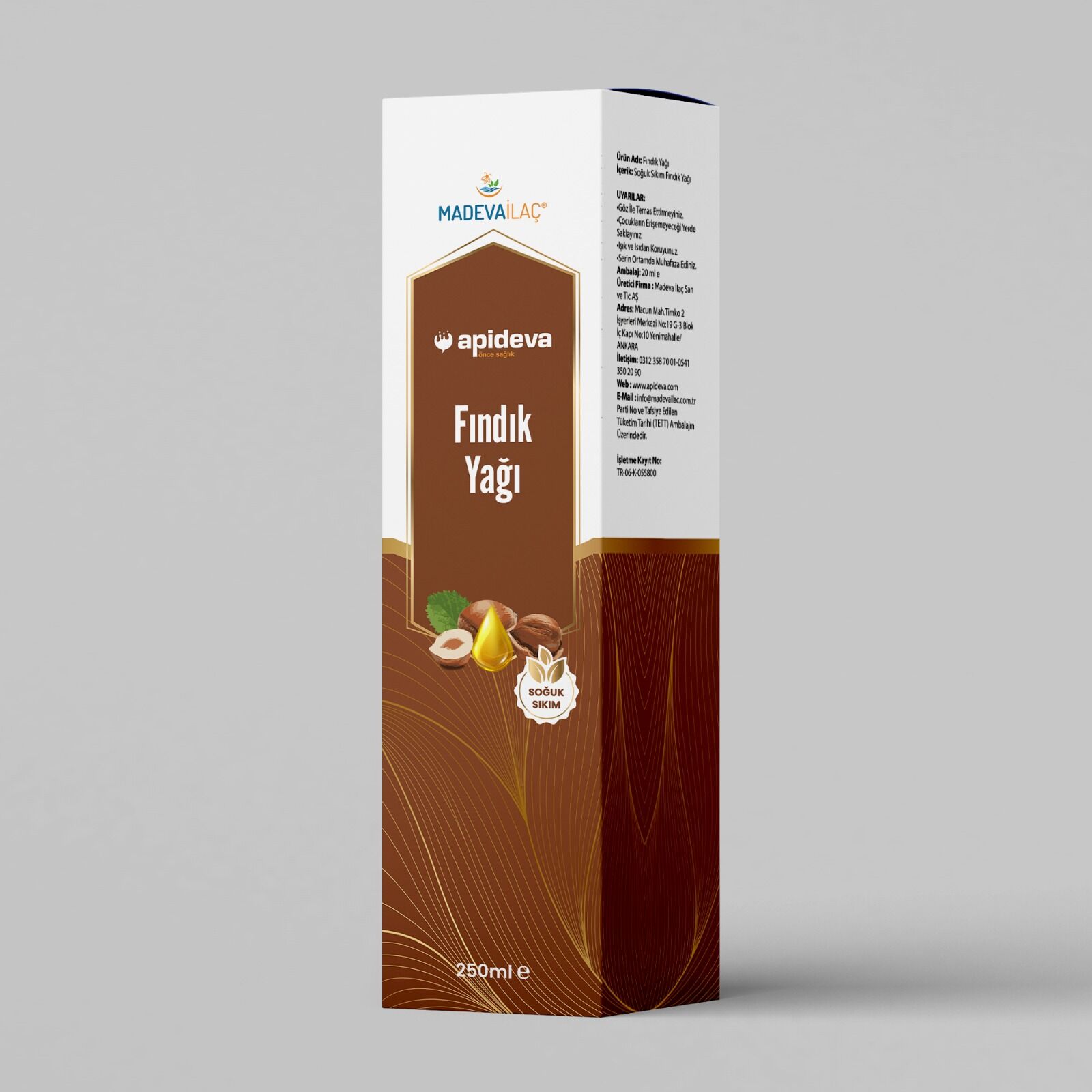Apideva Fındık Yağı 250ml