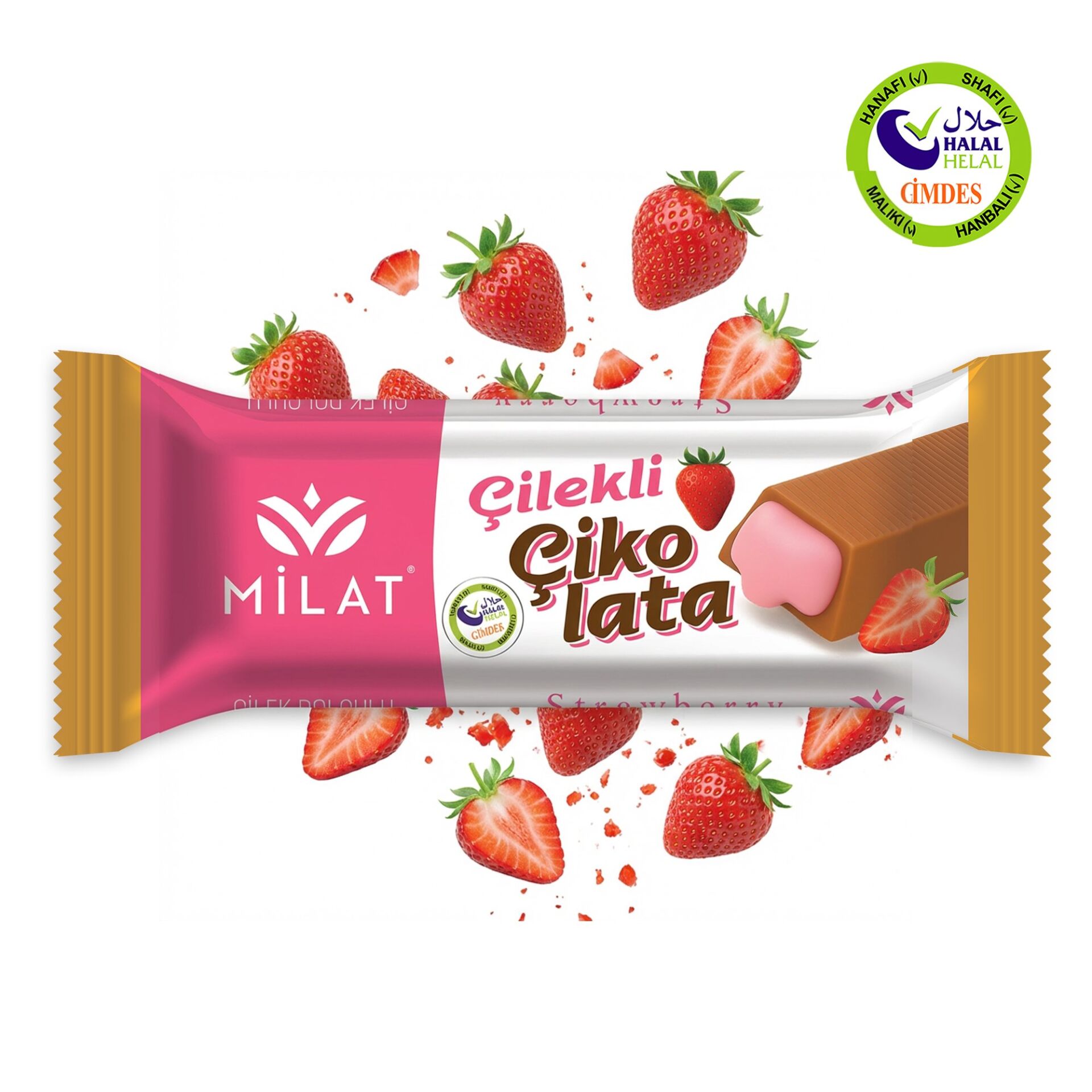 Milat Krema Dolgulu Çilek Çikolata 25 g