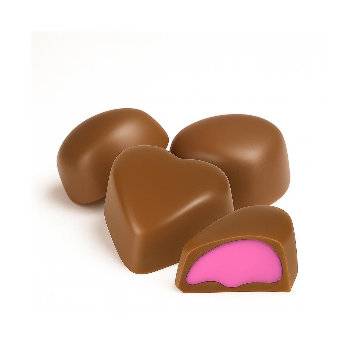 Milat Ahududu Dolgulu Sargılı Kalp Çikolata 250 gr