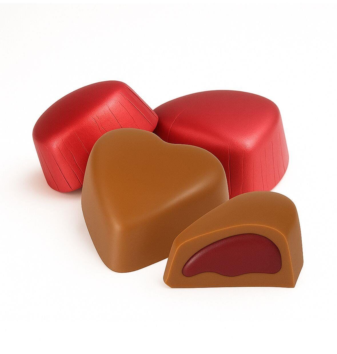 Milat Vişne Dolgulu Sargılı Kalp Çikolata 250 gr