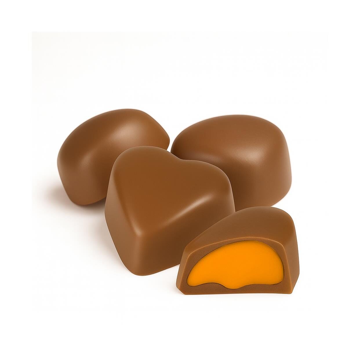 Milat Portakal Dolgulu Sargılı Kalp Çikolata 250 gr