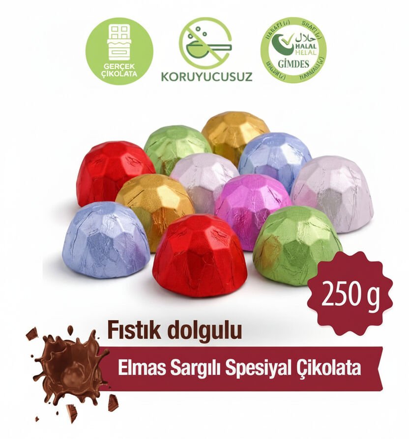 Milat Fıstık Dolgulu Elmas Sargılı Spesiyal 250 gr