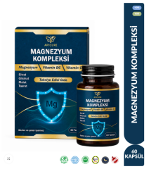 Apideva Apicure Magnezyum Kompleksi, Vitamin B6 ve Vitamin C, 60 Tablet