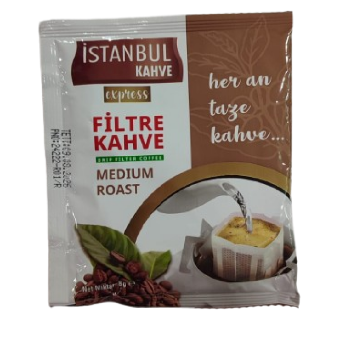 İstanbul Kahve Medium Roast Filtre Kahve 8gr.