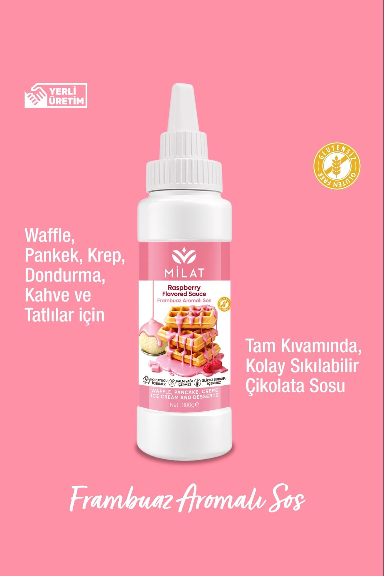 Milat Frambuaz Aromalı Sos 300 Gr