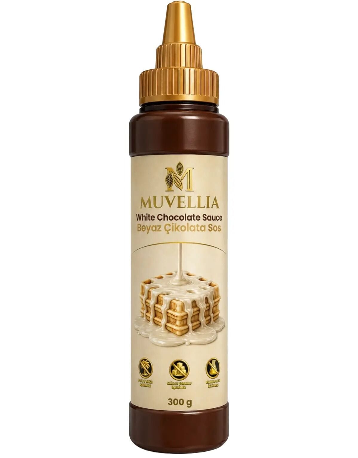 Muvellia Ekstra Waffle & Krep & Pankek Sos Beyaz 300 Gr