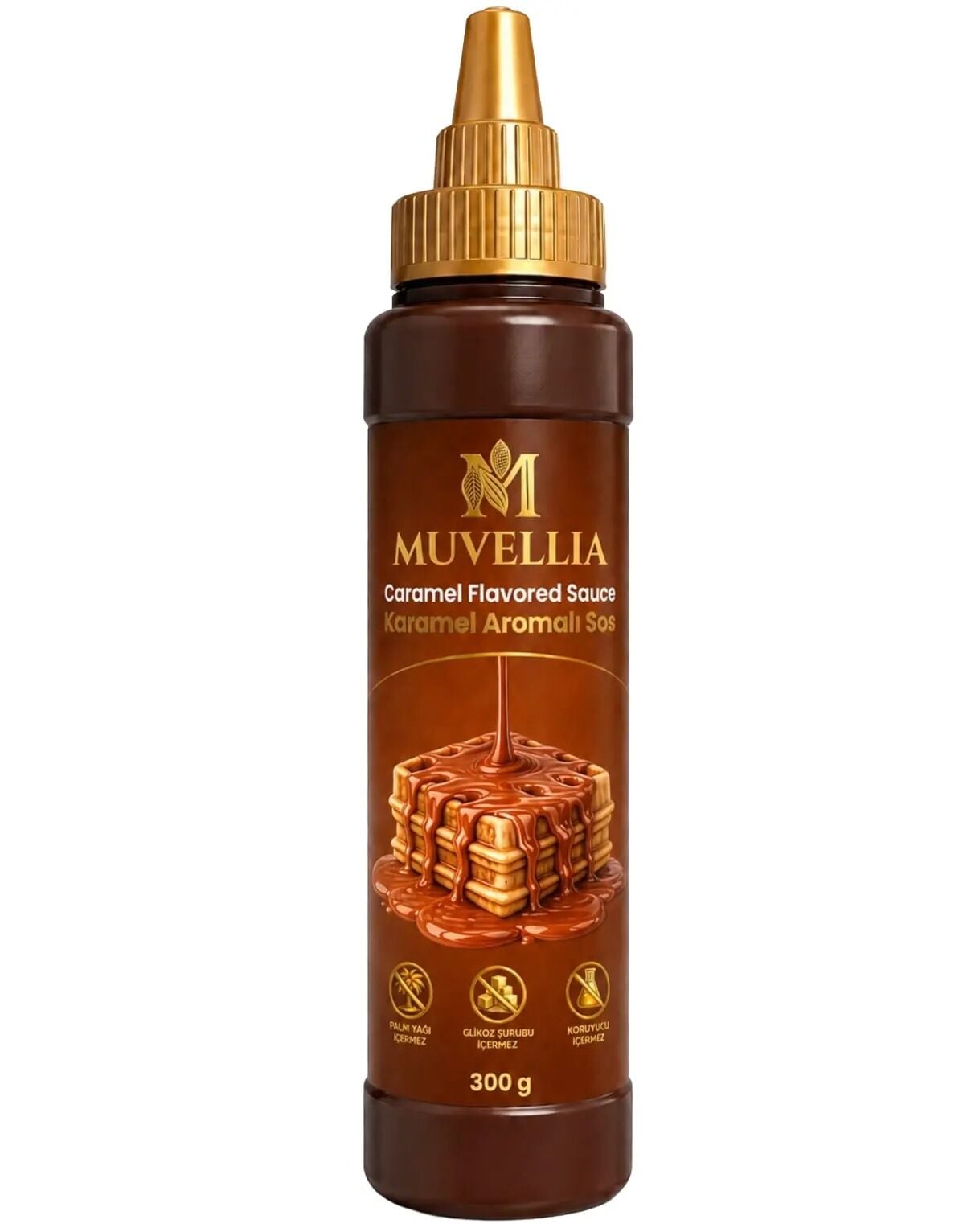 Muvellia Ekstra Waffle & Krep & Pankek Sos Karamel Aromalı 300 Gr
