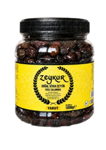 Zeykur Siyah Zeytin Yakut Yağlı Salamura 1kg ( 321-380)